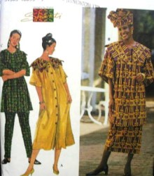 7052 SHANTI BUTTON DRESS, TOP,LONG SKIRT,PANTS PATTERN L-XL
